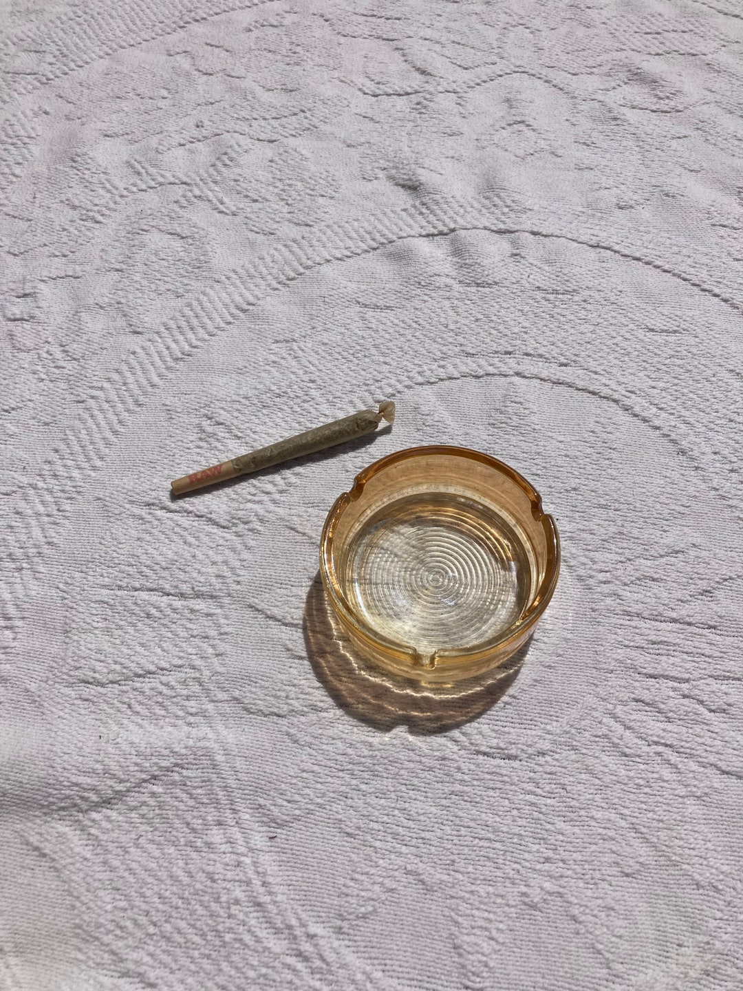 Vintage Peach Glass Ashtray Glass Ashtrays Cute Ashtray Smoker Ashtray