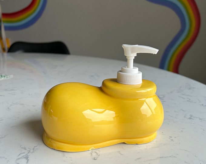 Mickey Mouse Yellow Shoe Soap Dispenser Mickey Shoe Etsy