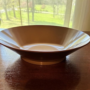 Vintage Melamine Salad Bowl- MCM Whispering Wheat Brown Salad Serving Bowl Large Retro Vintage Snack Bowl Vintage Kitchen Bowl Popcorn Bowl