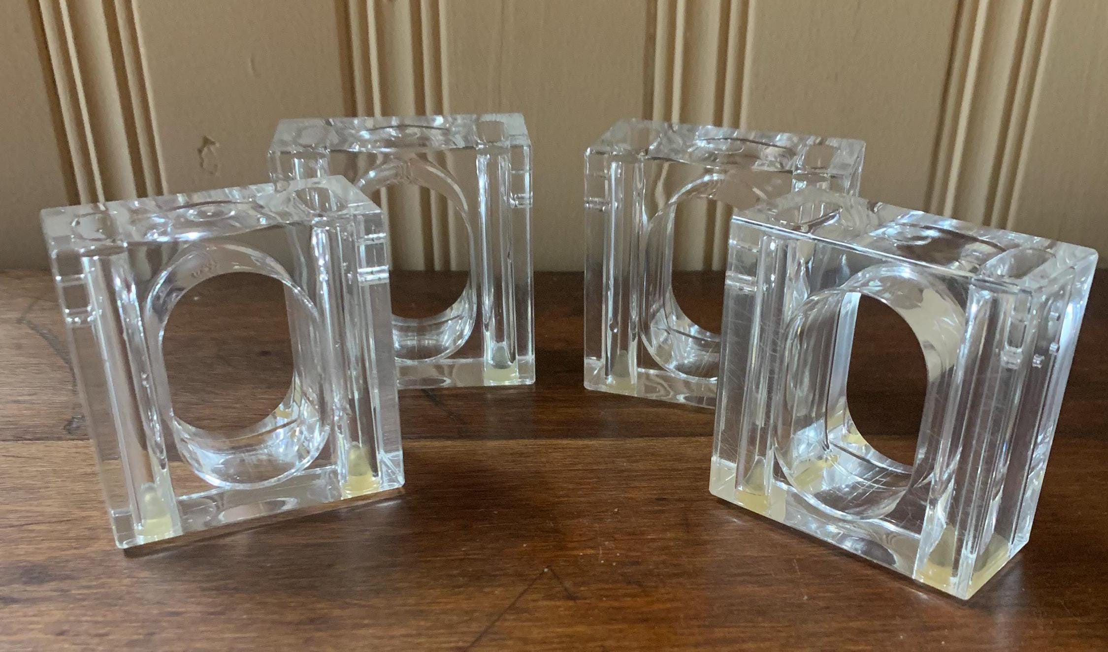 Lucite Napkin Rings