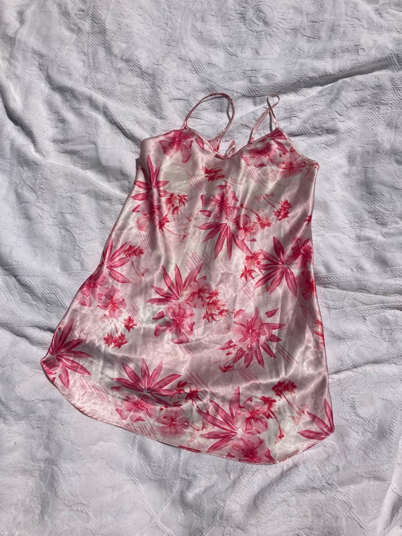 Pink Lingerie Slip Dress - Sexy Floral Lingerie S… - image 1