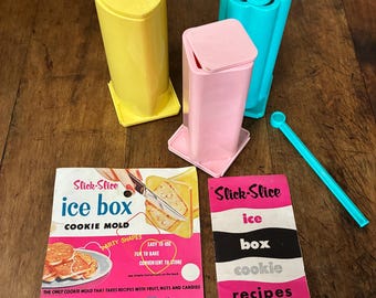 Slick Slice Ice Box Cookie Mold- Heart Square Flower Shaped Recipes