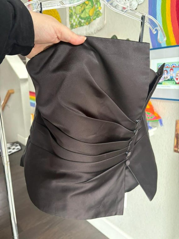 90's Strapless Top - Black Strapless Top Formal B… - image 8