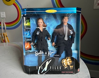 1998 X Files Barbie and Ken Set - X-Files Agent Dana Scully 90s Barbie Collectible Barbie Vintage Barbie Dolls Collectible Barbie Dolls