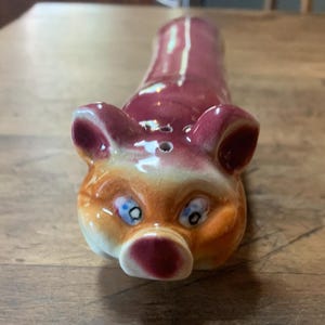 Vintage Pig Salt and Pepper Shaker- Vintage Japan Salt and Pepper Shaker Long Pig Salt and Pepper Shaker Vintage Salt and Pepper Shaker