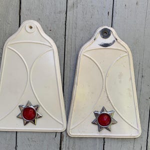 Vintage 1960&#39;s Bicycle Mud Flaps with Reflector- Vintage mud flaps Vintage Bicycle Mud Flaps set of 2 1960s bicycle accessories Mud flaps
