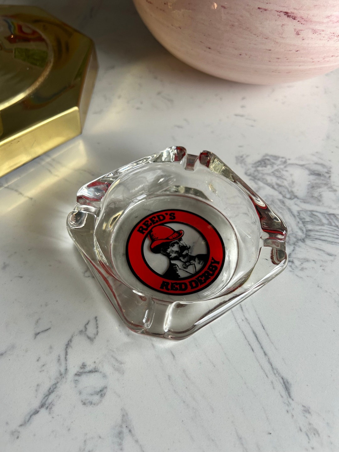 Reed's Red Derby Ashtray Incredible 70's Ashtray Vintage