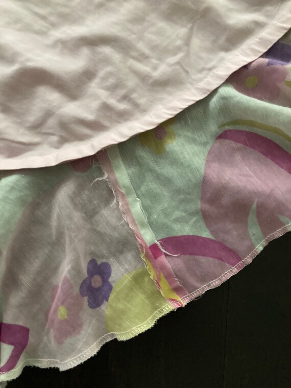 Pink Floral Kitchen Apron - Vintage 2000's Y2K Millennial Pink Floral Frilly Kitchen Cooking Chef Cook Baking Baker Handmade Apron View 6