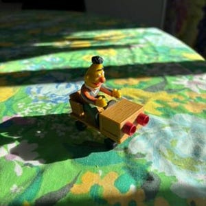 Vintage Muppets Toy - 1990s Bert Sesame Street Car Toy Collectible Sesame Street Toy Moving Wheels Toy  Muppet Collectible
