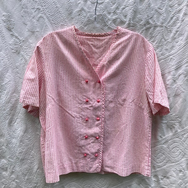 Seersucker Flounce Skirt Pink Stripe main image 0