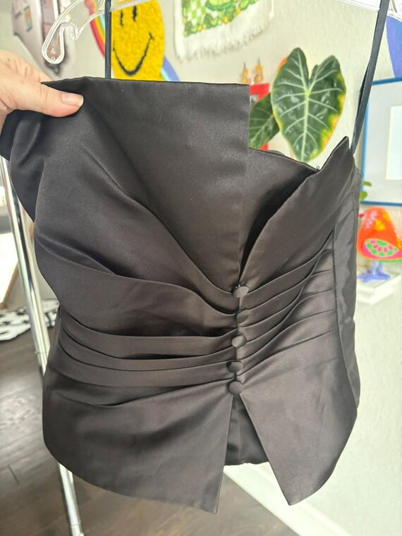 90's Strapless Top - Black Strapless Top Formal B… - image 6