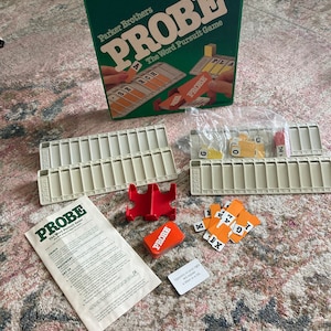 1980s Probe Game - Vintage Parker Brothers Probe The Word Pursuit Game Vintage Word Games 1980s Family Game Night