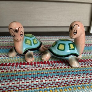 Anthropomorphic Turtles- Kreiss 1957 Ceramic Turtles Kitschy Figurines Turtle Statues Collectible Animals Whimsical Home Decor