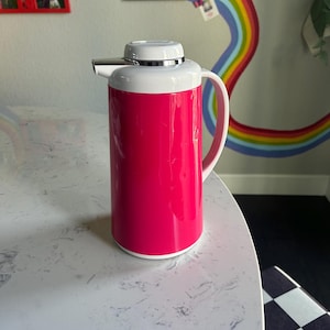 Hot Pink Carafe Phoenix- Hot Cold Pitcher Thermal Carafe Funky Pink Carafe Travel Drink Pitcher RV Camping Pitcher Carafe Pink Kitchen Decor