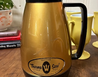 Vintage Thermo Serv Carafe - Insulated Carafe Coffee Tea Beverage Hosting Entertaining Serving Drink Pitcher 1970s Insulated Serving Ware