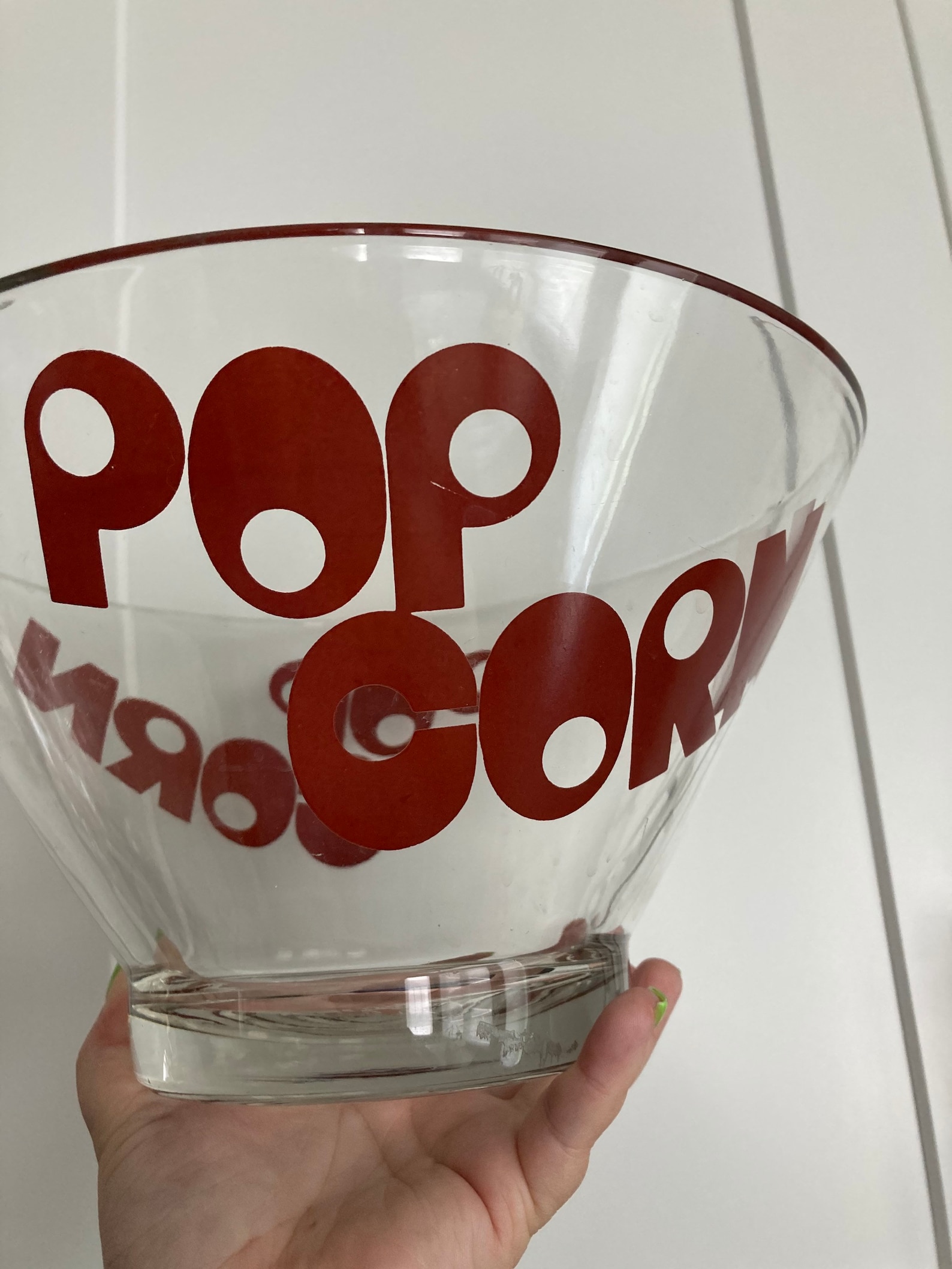 Vintage Wheaton Glass Popcorn Bowl Set Red Popcorn Bowl Etsy.de