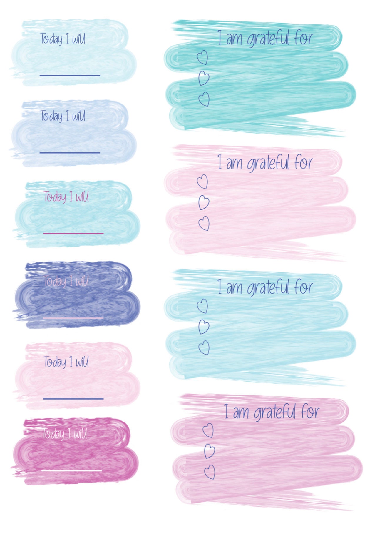 printable journal or planner sticker set digital download