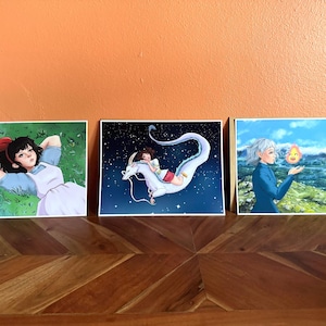 Anime Wall Art Set, 3 Prints, 8.5 x 11in, Matte Paper