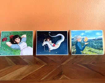 Anime Wall Art Set, 3 Prints, 8.5 x 11in, Matte Paper