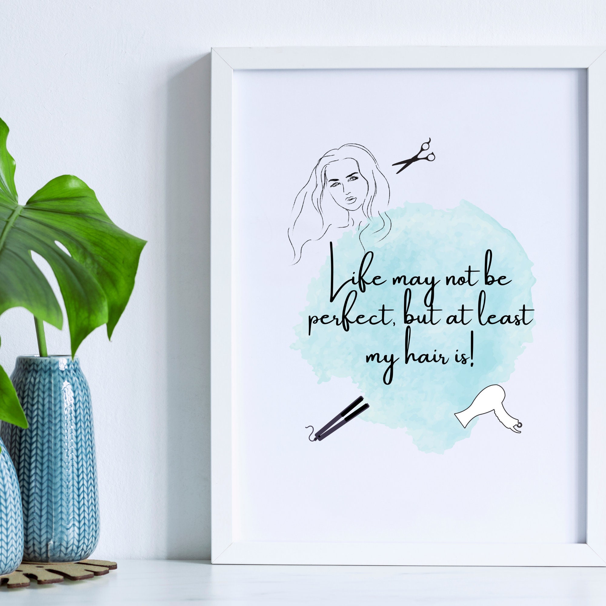 Hair Salon wall art Etsy