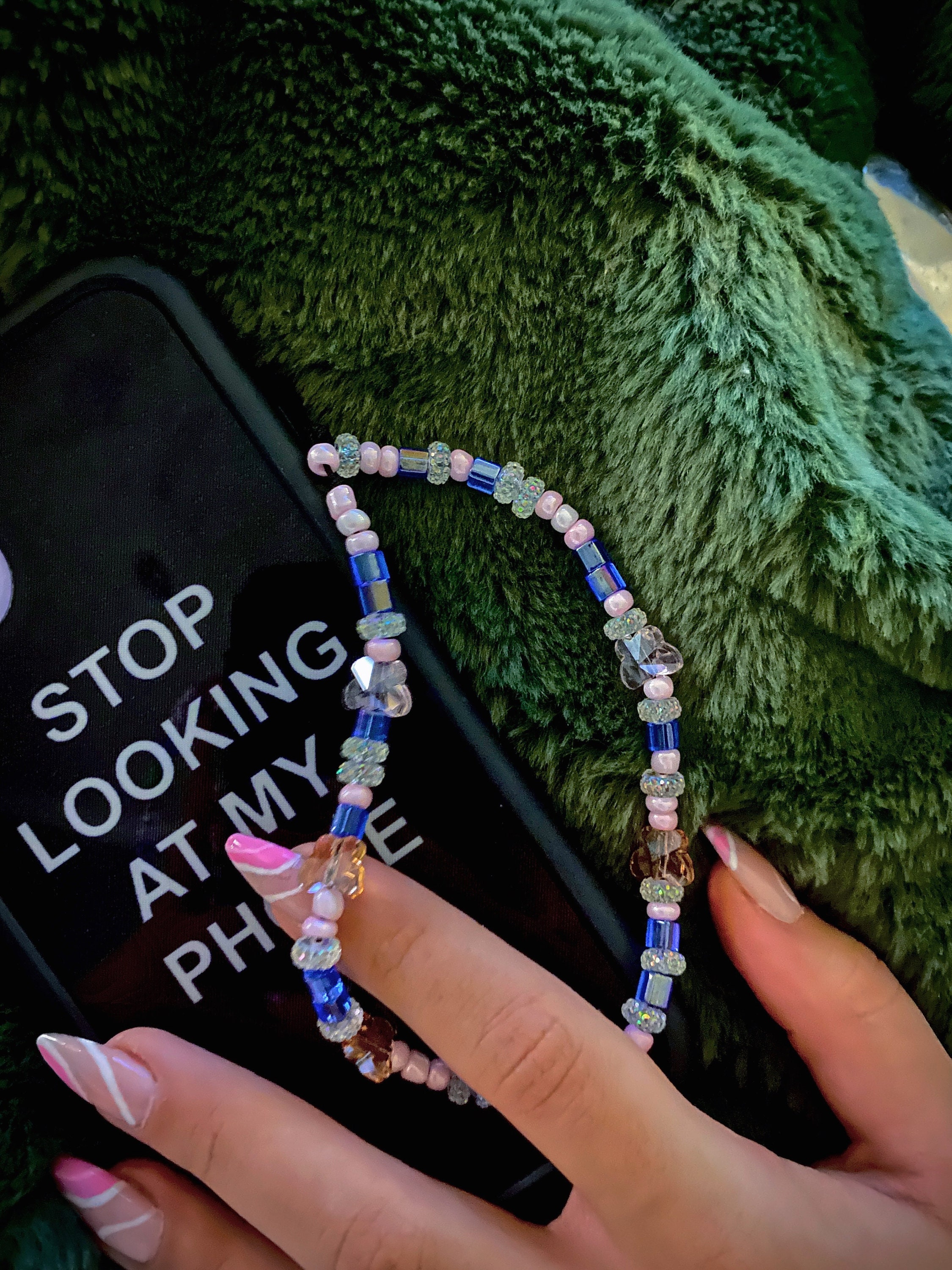 Handmade Crystal Phone Charm Etsy