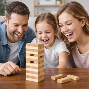 rewoodo Stapelturm inkl. Baumwollbeutel Buche mit Walnussöl veredelt Premium Holzspielzeug aus Deutschland