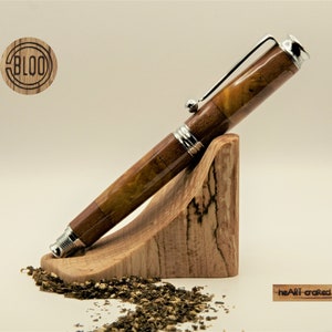Stylo plume fait à la main, bois de burl d’acacia et de bouleau, cadeau de retraite, cadeau de remise de diplôme, cadeau d’anniversaire