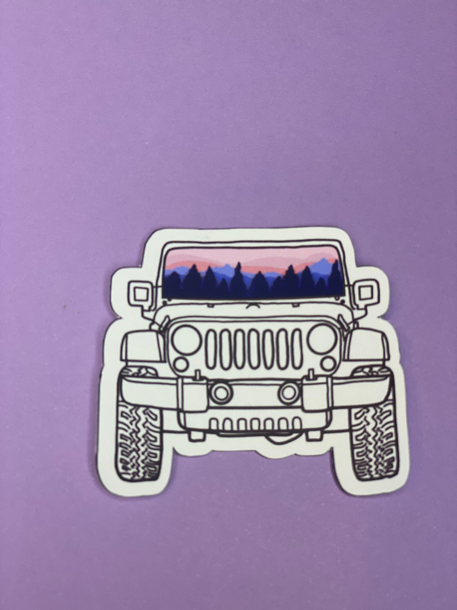 Jeep sunset sticker Jeep lover sticker gifts for Jeep lovers | Etsy