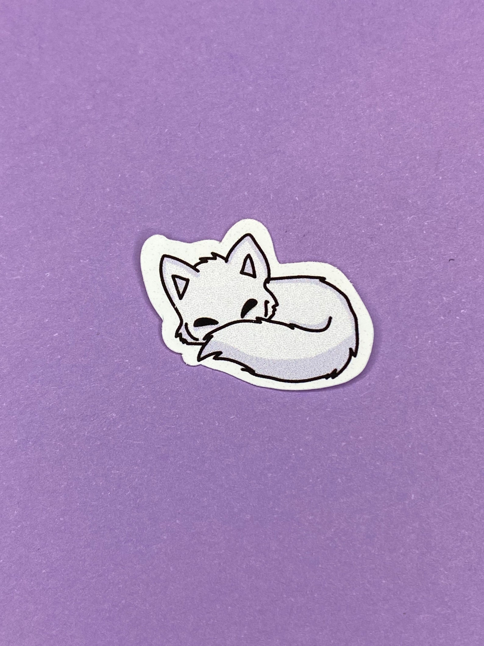 Sleeping Arctic Fox Sticker - Etsy