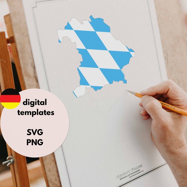 Bayern | Kartenumriss - digital template SVG | PNG