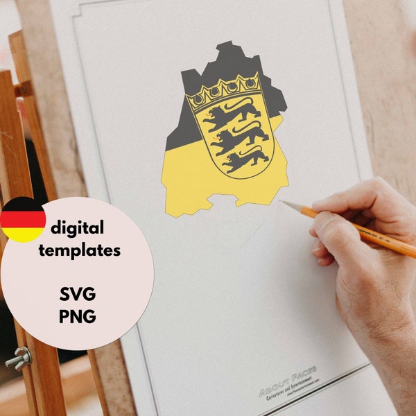 Baden-Württemberg | Map outline - digital template SVG | PNG