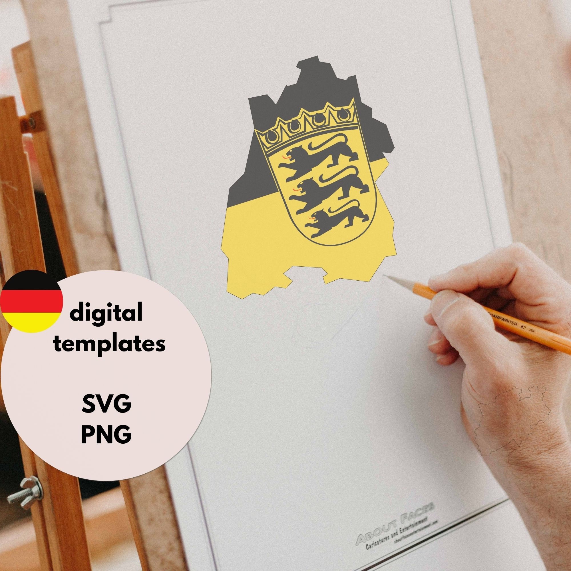 Baden-Württemberg Aufkleber Set - 4 Herzen Mit Landeswappen, 100mm Vinyl