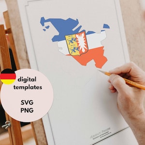Schleswig-Holstein | Kartkontur - digital mall SVG | PNG