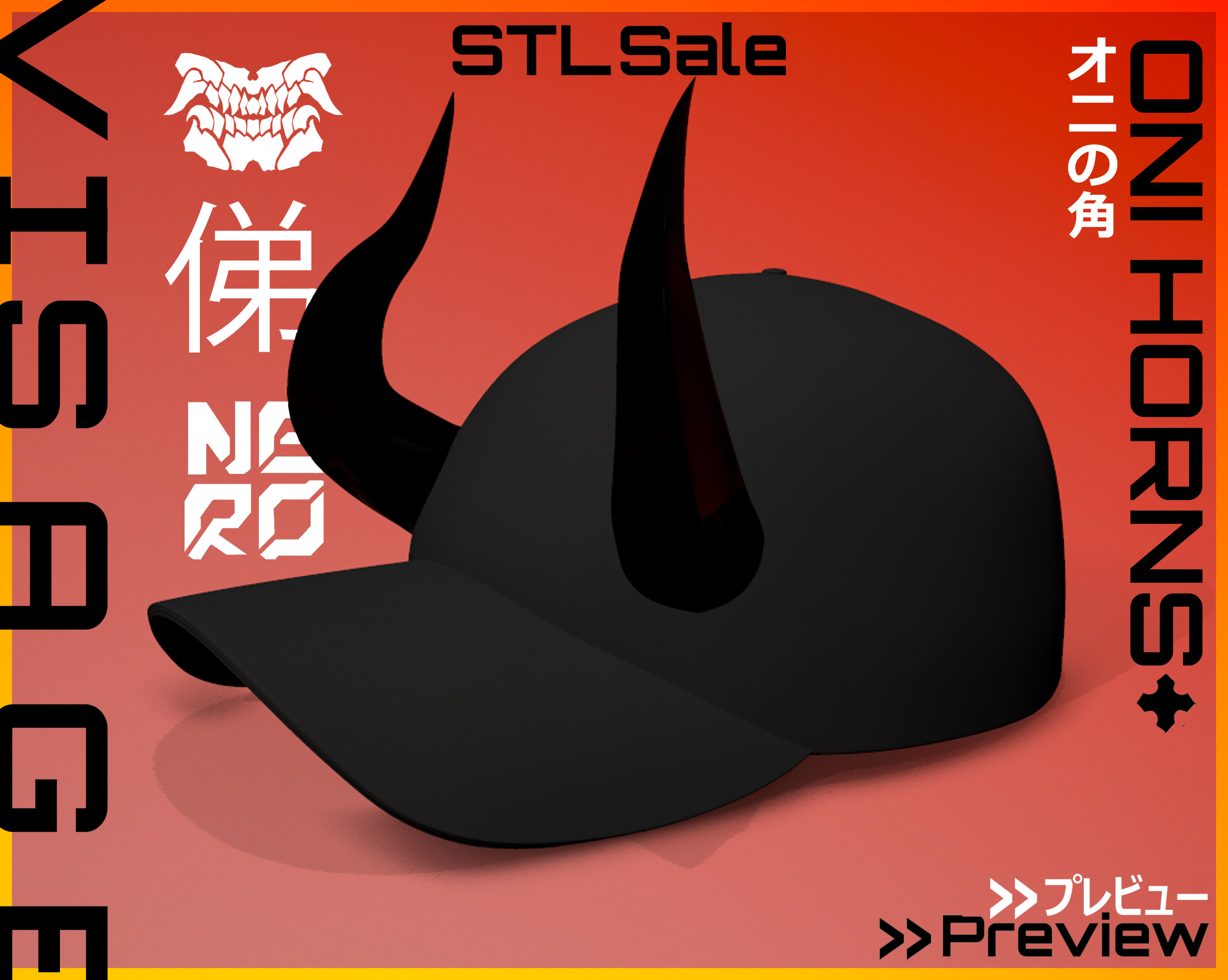 Oni Horns by Visage // Accessories // STL File Etsy