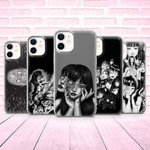 Junji Manga Phone Case Anime Japanese Horror Cover fit  for iPhone 11,12,13,14 8+, XS, XR, Samsung S10 Lite, Note 10, S21, S22 A50, A51
