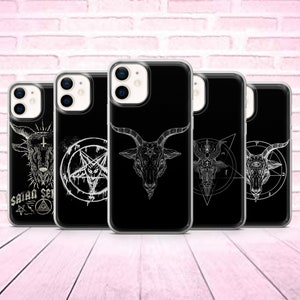 Baphomet Phone Case Gothic Satan Cover fit  for iPhone 11,12,13, 8+, XS, XR, Samsung S10 Lite, S21, S22 A50, A51,iPhone15