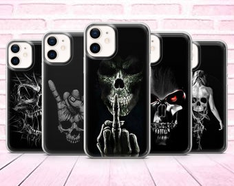 Fancy Skull Phone Case Scary Skull Cover fit  for iPhone 13,12, 11 Pro, XR,XS,8+,7, Samsung A12, S20,S21, S22, A40, A51,iPhone15