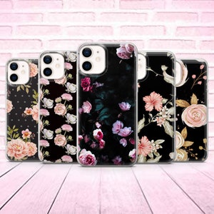花柄の携帯電話ケース ナチュラルローズカバー iPhone 13、12、11 Pro、XR、XS、8+、7、Samsung A12、S20、S21、S22、A40、A51、iPhone15 に適合