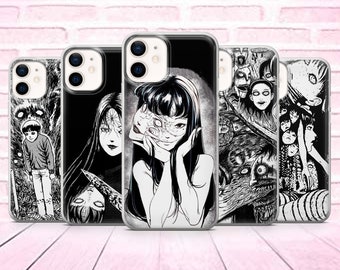 Junji Manga Phone Case Anime Japanese Horror Cover fit  for iPhone 11,12,13, 8+, XS, XR, Samsung S10 Lite, S21, S22 A50, A51,iPhone15