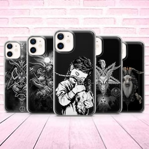 Baphomet Phone Case Gothic Satan Cover fit  for iPhone 13 Pro, 12, 11 Pro, XR, XS, 8+, 7, Samsung A12, S20,S21, S22, A40 A51,iPhone15