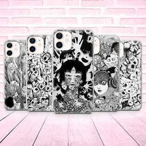 Junji Manga Phone Case Anime Japanese Horror Cover fit  for iPhone 11,12,13, 8+, XS, XR, Samsung S10 Lite, S21, S22 A50, A51,iPhone15