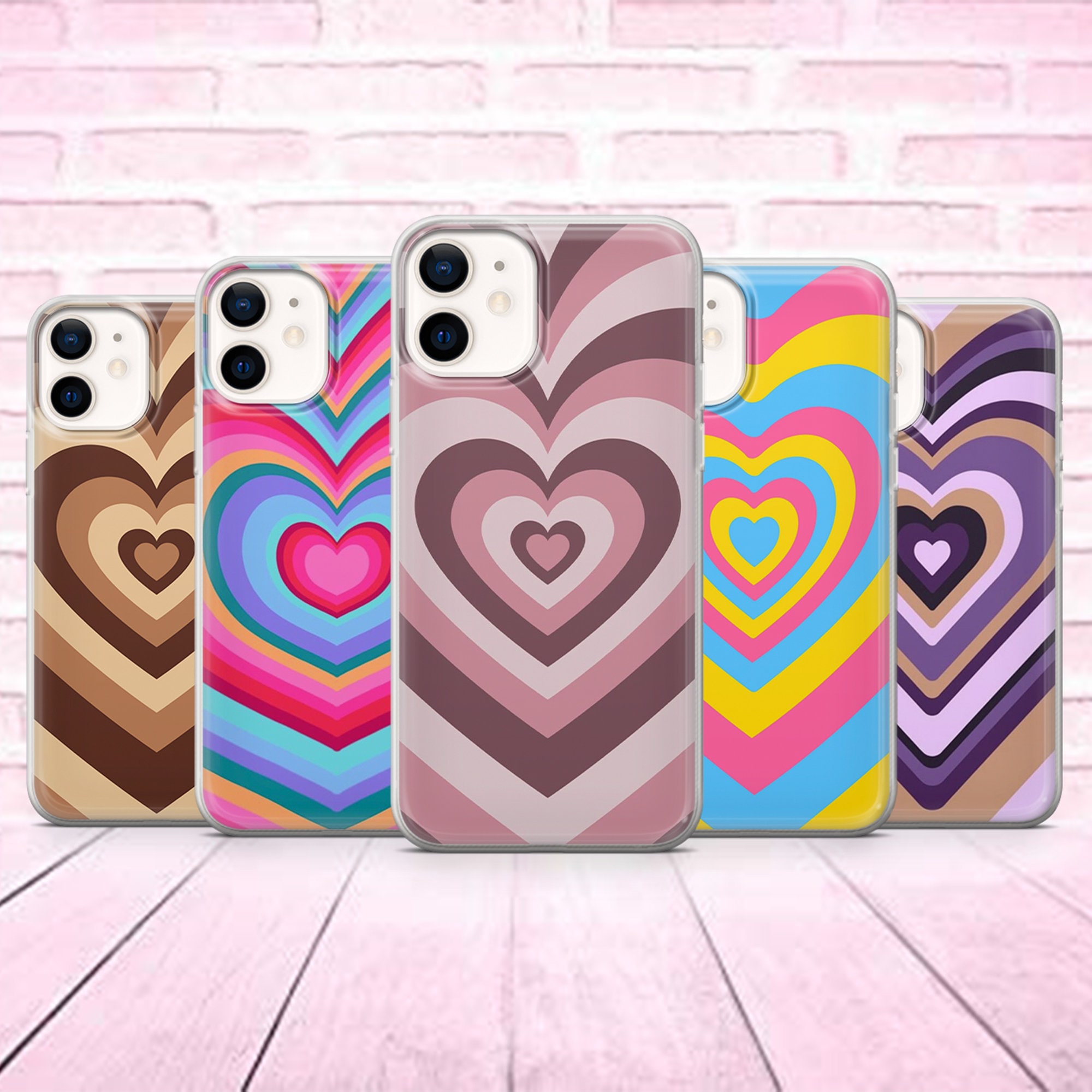 Aesthetic Heart Phone Case Y2k Heart Phone Case Y2K Heart Glass