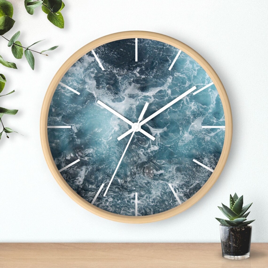 Sea Wall Clock / 10 Living Room Clock Coastal View Art Etsy