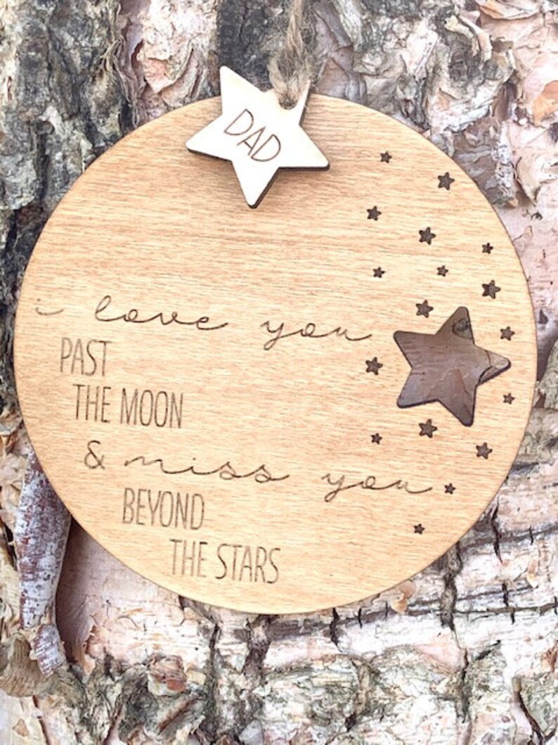 Memorial Ornament Moon and Stars Memorial Ornament Loss Etsy