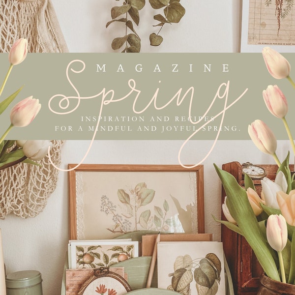 Spring Magazine Indoora World - Cottagecore Home Decor, Vegan Recipes and Inspiration for a joyful and sustainable springtime - DIGITAL