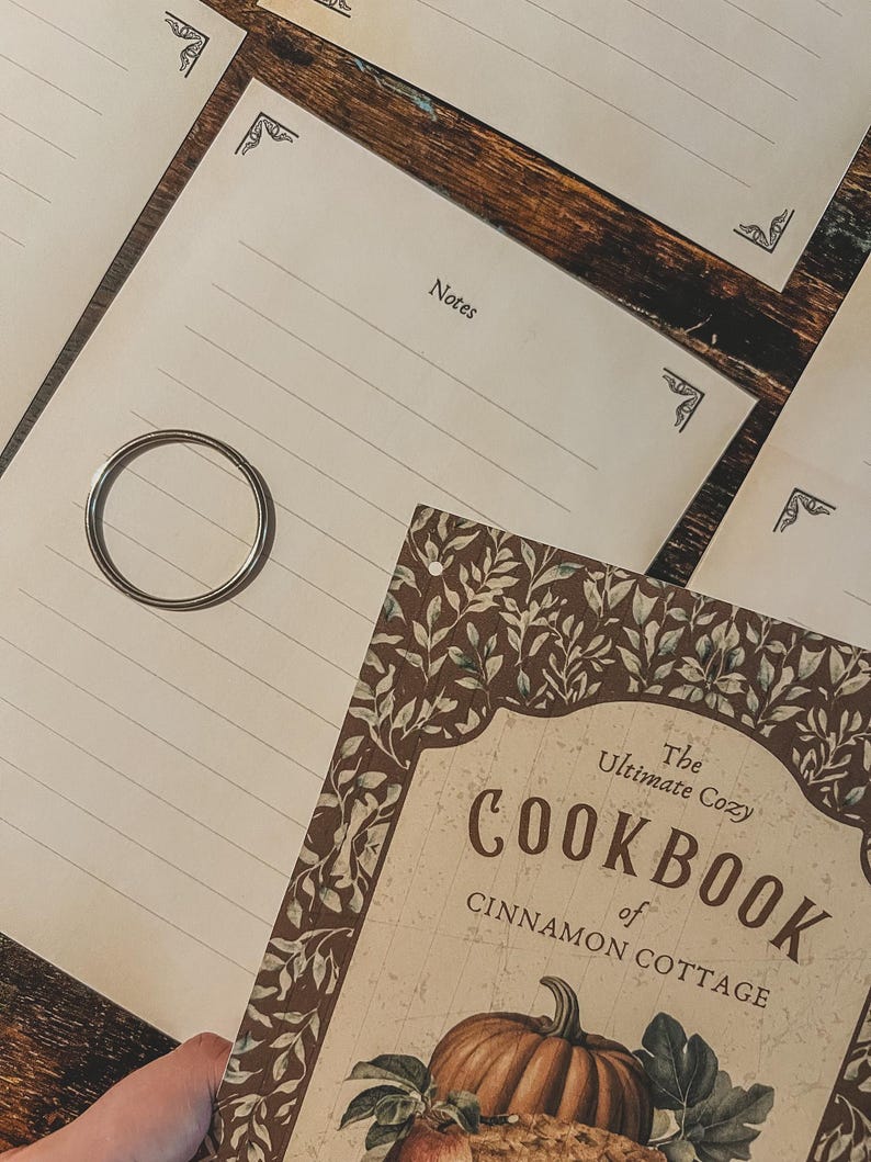 Printable Vintage Cozy Recipe Pages | Easy DIY Cookbook, Cottagecore ...