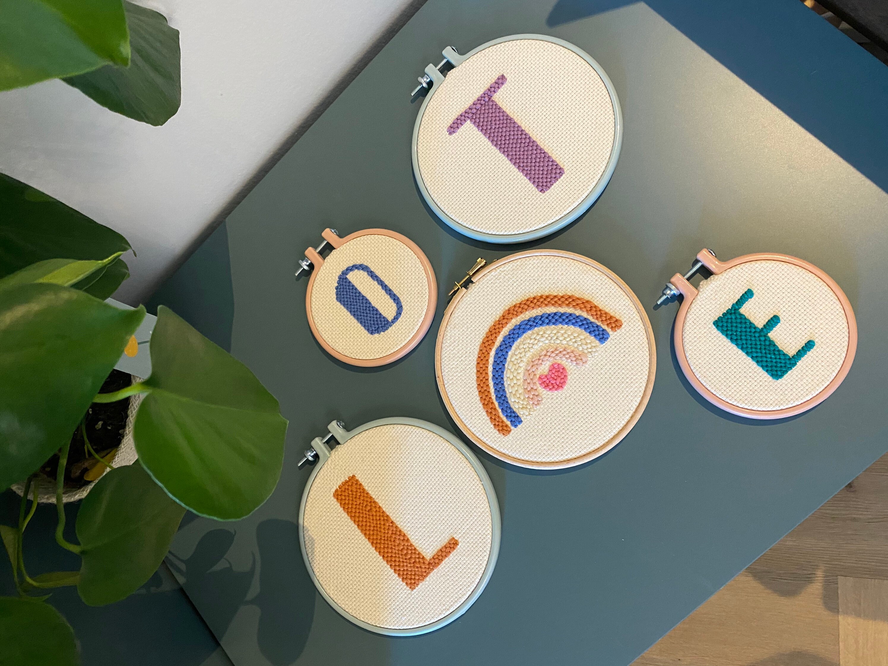 Punch needle letter wall decoration alphabet maternity Etsy