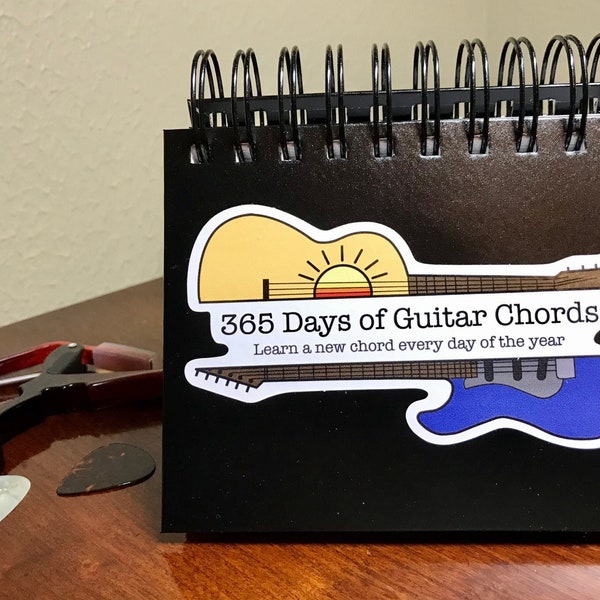 The Actual 365 Days of Guitar Chords Calendar - Daily Guitar Chord Page-A-Day Calendar / Gift for Guitar Player