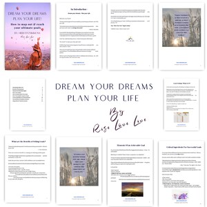 Easy to Follow Goal Setting Process Dream your dreams Plan your Life eBook Workbook Accomplish your Goals SMART Goals image 2
