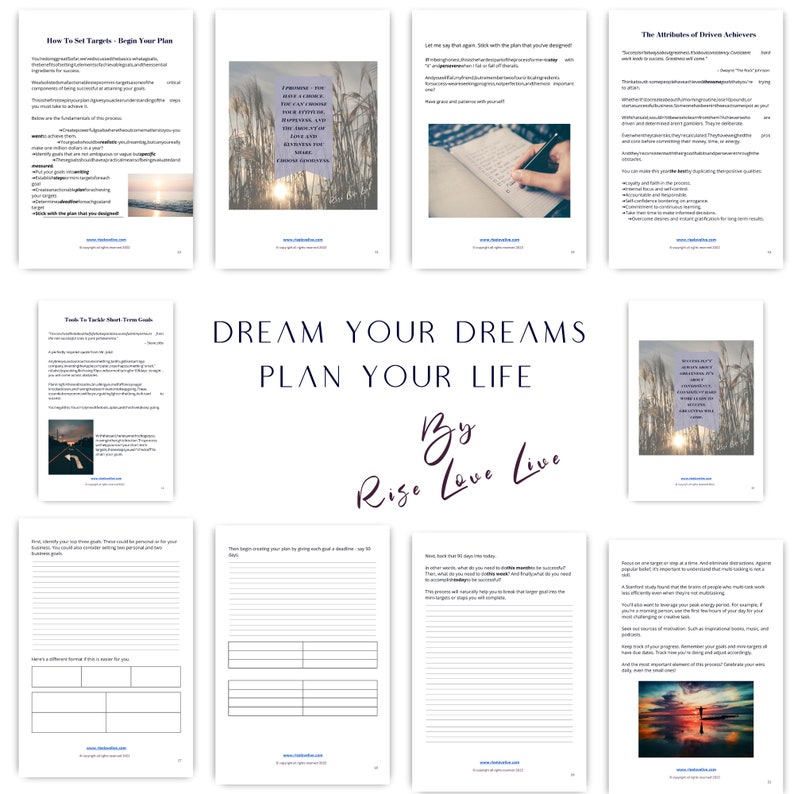 Easy to Follow Goal Setting Process Dream your dreams Plan your Life eBook Workbook Accomplish your Goals SMART Goals image 3